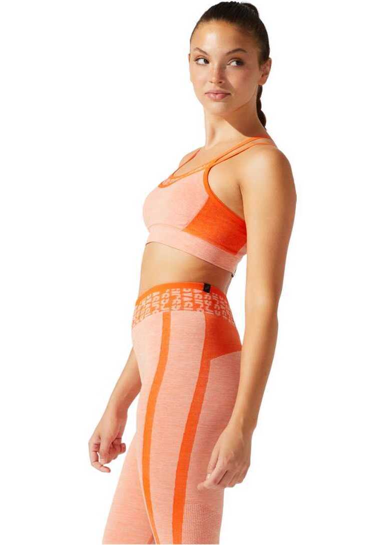 Sutiene ASICS Cropped Logo Seamless Bra Orange Femei (BM 17531911) 2