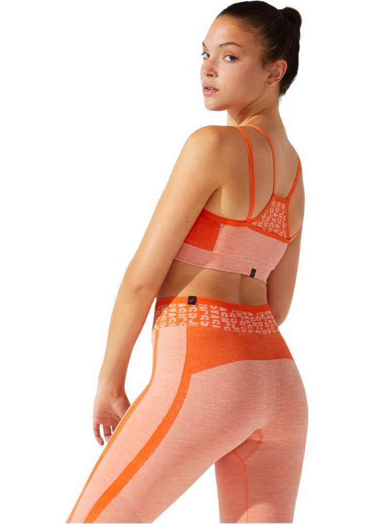 Sutiene ASICS Cropped Logo Seamless Bra Orange Femei (BM 17531911) 3