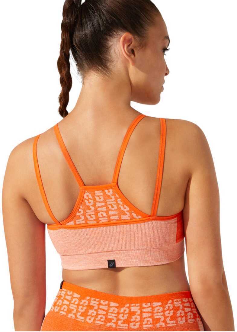 Sutiene ASICS Cropped Logo Seamless Bra Orange Femei (BM 17531911) 4