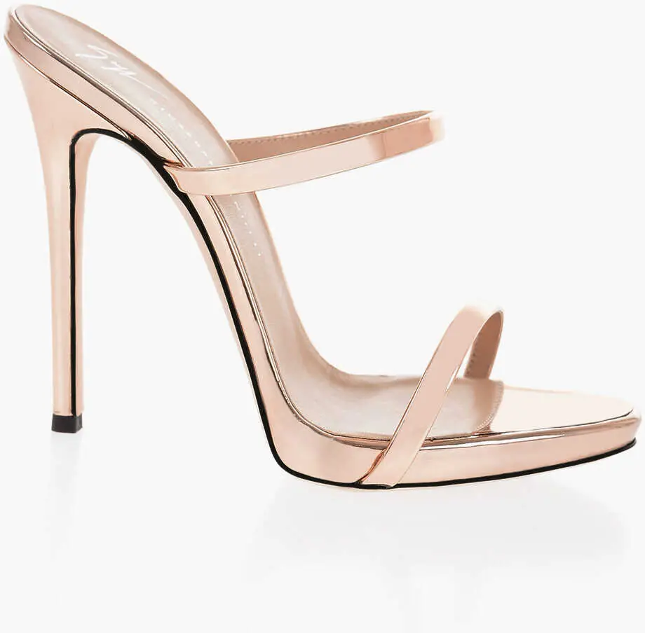 Sandale cu toc Giuseppe Zanotti Mirrored Effect Solid Color Sandals Heel 11Cm Pink Femei (BM 17531928) 3