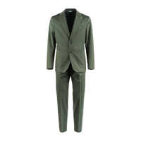 Costume Manuel Ritz Green Virgin Wool Cotton Blend Dress Barbati