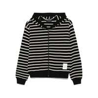 Bluze de trening Emporio Armani Cotton Blend Striped Hoodie Femei