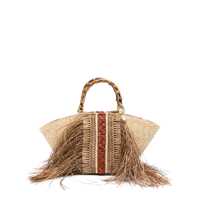 Genti de mana La Milanesa Orizzonte Straw Tote Bag Femei