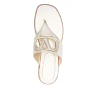 Sandale Dama - Sandale Valentino Garavani Valentino Garavani Vlogo Cut-Out Leather Sandals GREY Femei (BM 17537811) - B-mall.ro