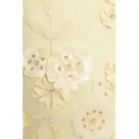 Rochii Elisabetta Franchi Dama - Rochii scurte Elisabetta Franchi Tweed dress with floral embroidery Yellow Femei (BM 17538004) - B-mall.ro