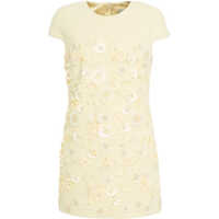 Rochii scurte Tweed dress with floral embroidery Femei