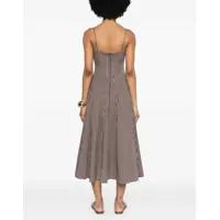 Imbracaminte STAUD Dama - Rochii casual STAUD Striped midi dress Wylie Brown Femei (BM 17538058) - B-mall.ro
