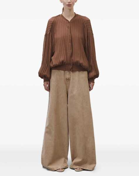 Bomber jacket ALYSI Silk Bomber Jacket BROWN Femei (BM 17538208) 2