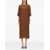 ALYSI Silk Midi Dress BROWN
