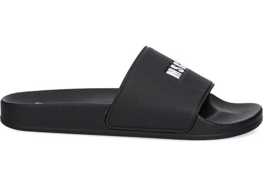 Sandale MSGM Slide Sandal With Logo BLACK Barbati (BM 17538340) 1