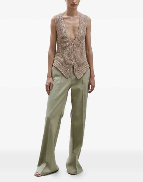 Veste casual ALYSI Tricot Vest With Sequins BEIGE Femei (BM 17538343) 2