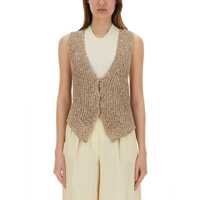 Veste casual Tricot Vest With Sequins Femei