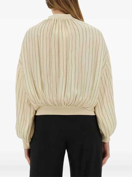 Bomber jacket ALYSI Silk Bomber Jacket IVORY Femei (BM 17538388) 4