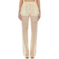Pantaloni casual Wide Macramé Pants Femei