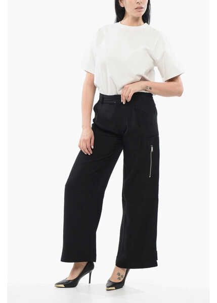 Pantaloni casual AMI ALEXANDRE MATTIUSSI Cargo Pants Black Femei (BM 17538640) 4