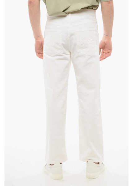Blugi drepti ETRO Straight Fit Denims With Embroidered Logo 24Cm White Barbati (BM 17538649) 2