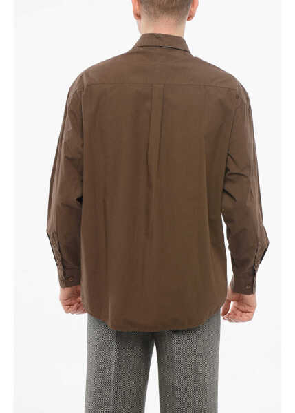 Camasi casual Armani Emporio Popeline Cotton Saharan Shirt Brown Barbati (BM 17538652) 2