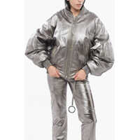 Bomber jacket Mirror-Like Leather Anja Bomber With Vintage Effect Femei