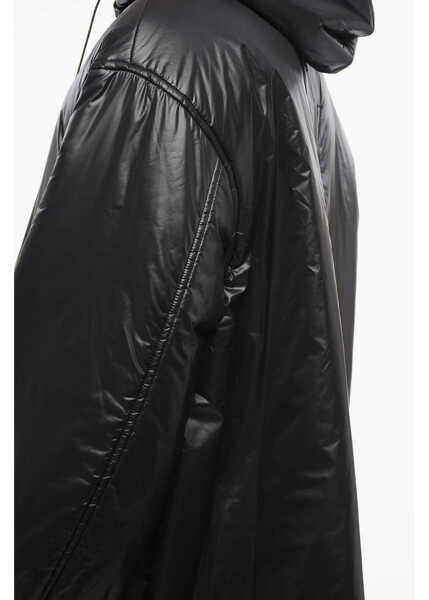 Jachete Saint Laurent Hooded Padded Anorak With Drawstringed Hem Black Barbati (BM 17538661) 3