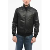 Geci de piele Giorgio Reversible Leather Jacket With Embroidered Logo Barbati