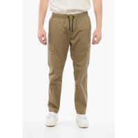 Pantaloni casual Cotton Blend Bambou Cargo Pants With Drawstring Barbati