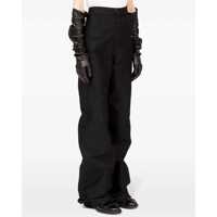 Pantaloni casual Maison Margiela Dama - Pantaloni casual Maison Margiela Mm5 Satin Cotton Pants With Buttons Black Femei (BM 17538691) - B-mall.ro
