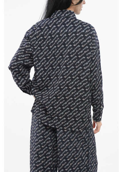 Camasi casual Kenzo Logoed Verdy Shirt Blue Femei (BM 17538694) 2