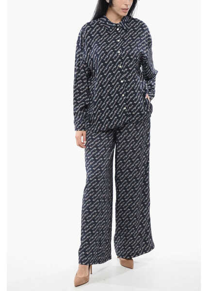 Camasi casual Kenzo Logoed Verdy Shirt Blue Femei (BM 17538694) 4