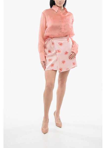Fuste casual Kenzo Floral Wrap Skirt Pink Femei (BM 17538715) 4