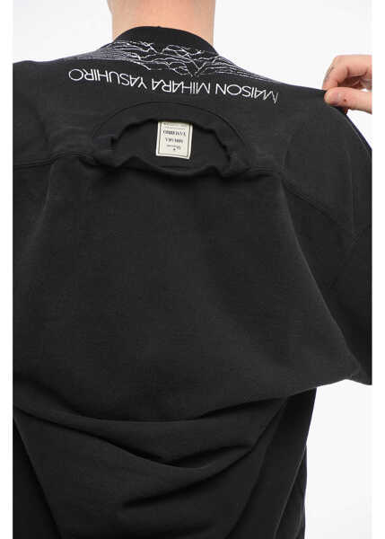 Bluze de trening MIHARA YASUHIRO Crew Neck Lo-Fi Vision Deconstructed Sweatshirt With Print Black Barbati (BM 17538826) 3