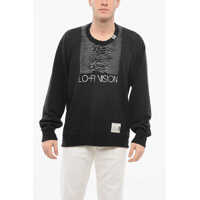 Bluze de trening Crew Neck Lo-Fi Vision Deconstructed Sweatshirt With Print Barbati