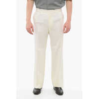 Pantaloni casual Front Pleated Virgin Wool Blend Pants With 4 Pockets Barbati