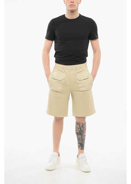 Pantaloni scurti TEN C Sweat Shorts With Coated Cotton Pockets Beige Barbati (BM 17538841) 4