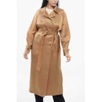 Paltoane Silk Double-Breasted Sacco Coat Femei
