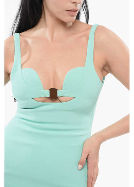 Rochii lungi DAVID KOMA Midi Bra-Detail Dress Green Femei (BM 17538853) 3