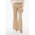 Chloe Twill Wool Flared Fit Pants Beige