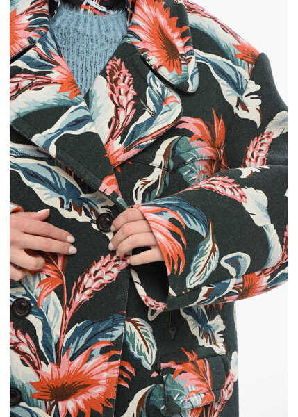 Sacouri elegante Maison Margiela Mm4 Double-Breasted Over Jacket With Floral Motif Multicolor Femei (BM 17538886) 3