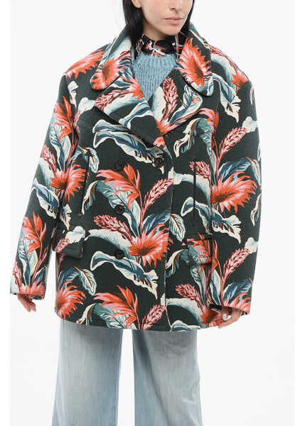 Sacouri elegante Maison Margiela Mm4 Double-Breasted Over Jacket With Floral Motif Multicolor Femei (BM 17538886) 1