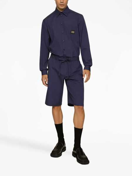 Pantaloni scurti Dolce & Gabbana Cotton Shorts With Elastic Waistband Blue Barbati (BM 17538889) 2