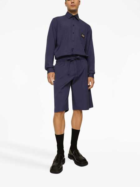 Pantaloni scurti Dolce & Gabbana Cotton Shorts With Elastic Waistband Blue Barbati (BM 17538889) 3