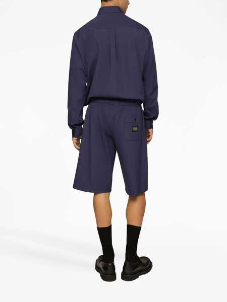 Pantaloni scurti Dolce & Gabbana Cotton Shorts With Elastic Waistband Blue Barbati (BM 17538889) 4