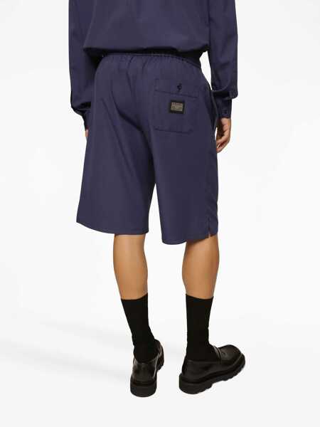 Pantaloni scurti Dolce & Gabbana Cotton Shorts With Elastic Waistband Blue Barbati (BM 17538889) 5