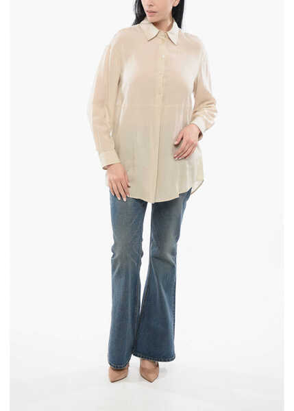 Bluze Armani Emporio Flared Blouse Beige Femei (BM 17538898) 4