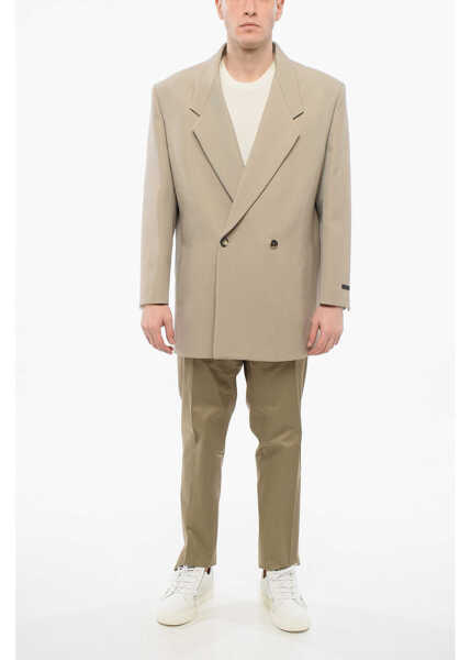 Sacouri FEAR OF GOD Double-Breasted Eternal Oversized Virgin Wool Blazer Beige Barbati (BM 17538904) 4