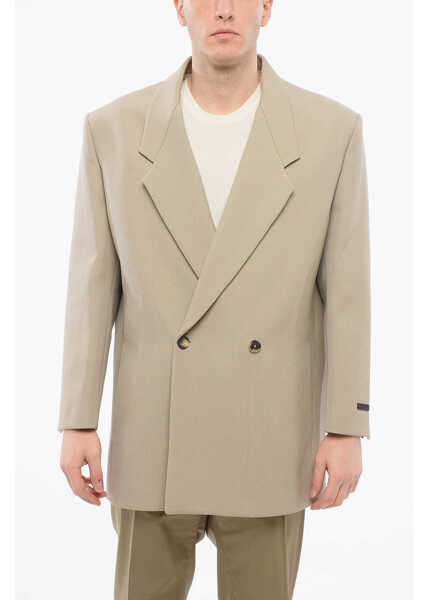 Sacouri FEAR OF GOD Double-Breasted Eternal Oversized Virgin Wool Blazer Beige Barbati (BM 17538904) 1