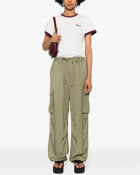 Pantaloni casual Golden Goose Viscose Cargo Pants Green Femei (BM 17538910) 2