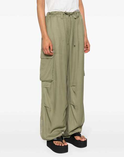 Pantaloni casual Golden Goose Viscose Cargo Pants Green Femei (BM 17538910) 3