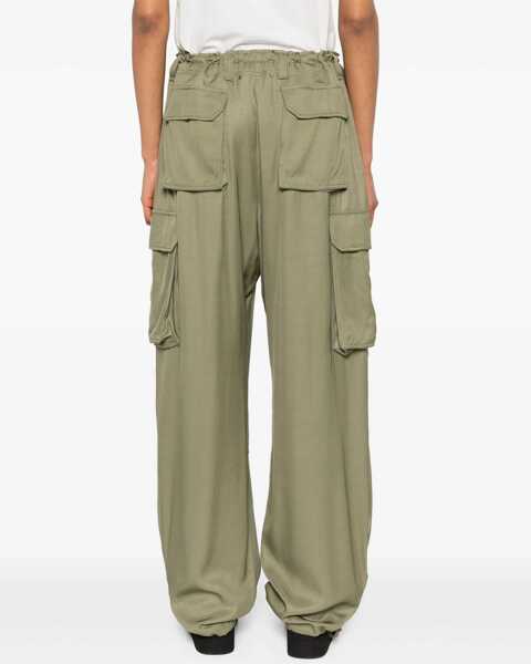 Pantaloni casual Golden Goose Viscose Cargo Pants Green Femei (BM 17538910) 4