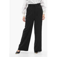 Pantaloni casual Pinstriped Palazzo Pants Femei