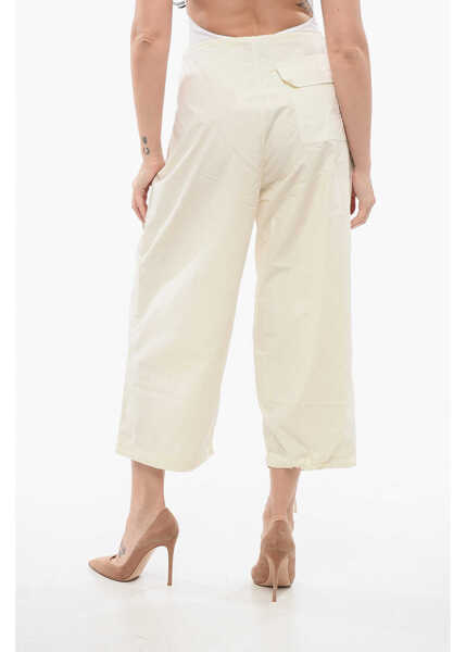 Pantaloni casual AUTRY Solid Color Nylon Pants With Adjustable Ankle Beige Femei (BM 17538931) 2